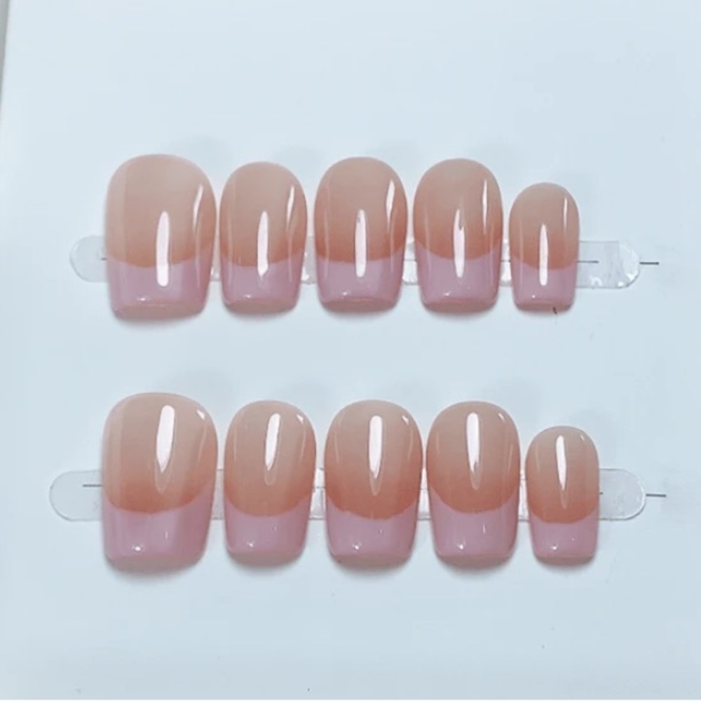 COPY - Handmade Pink French Tip Nails 💗